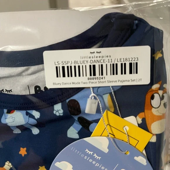 Little Sleepies Bluey 2 piece pajama set - short sleeve